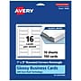 Avery Business Cards, 1" x 3", Glossy White, 160/Pack (95284)~#|#~535637D2-7CA9-480C-83297E696D49AB97_sc7