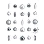Nearly Natural Lux Shatterproof Ornament Set Lux Shatterproof Ornament Set, 4", 23/Set (D1053-SV)~#|#~5356EBC0-B6F8-4721-8FCFC67480B3C383_sc7