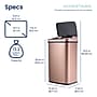 Nine Stars Stainless Steel Motion Sensor Trash Can, 13.2 Gallon, Gold (DZT-50-28GD)~#|#~5356F5DD-A416-42D1-815248ADD60B9174_sc7