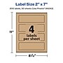 Avery Laser/Inkjet Rectangle Multipurpose Labels, 2" x 7", Kraft Brown, 200 Labels/Box ( 94243)~#|#~53597127-0368-4DAA-8CA44CE7C860A39D_sc7