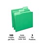 Staples File Folders, 1/3-Cut Tab, Letter Size, Green, 100/Box (ST224543-CC)~#|#~53628E40-8D14-4AB2-BC474B01D64A173A_sc7