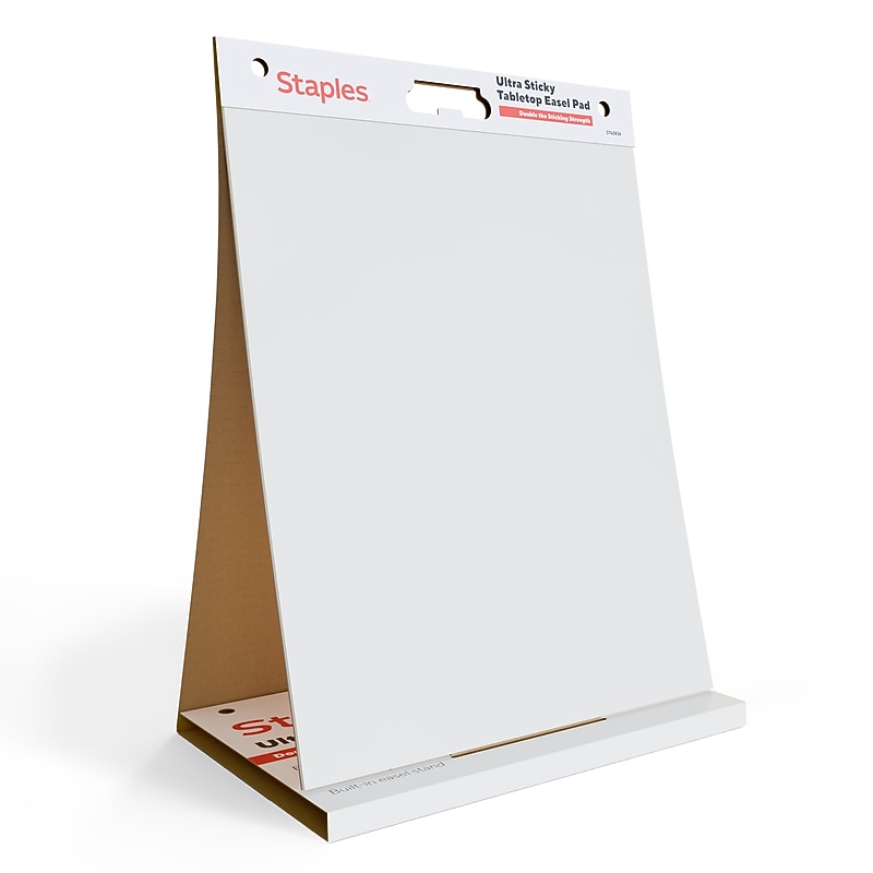 Staples Ultra Sticky Tabletop Easel Pad, 20" x 23", 20 Sheets/Pad (ST62836) image 1