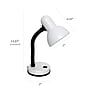 Simple Designs Basic LED Desk Lamp, 14.25", White (LD1003-WHT-LB)~#|#~53654809-AACB-433A-80A8E93EC29648EA_sc7