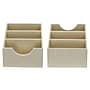 Household Essentials 3-Compartment Drawer Organizers, Cream Linen, 2/Pack (7484-1)~#|#~53693D9B-F3BC-4AA2-B09954B3859A8909_sc7