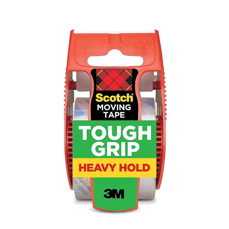 Scotch Tough Grip Moving Packaging Tape, 1.88 in. x 22.2 yd., Clear (150) image 1