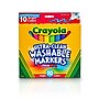 Crayola Ultra-Clean Washable Markers, Broad Tip, Assorted Colors, 10/Pack (58-7855)~#|#~536FBF34-8EE3-46AC-BE9C17A0CAE0FB09_sc7