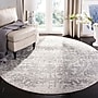 Safavieh Madison Collection 4' Round Indoor Area Rug, Machine Made, Silver/Ivory (MAD603G-4R)~#|#~537016A7-2CC1-4716-AAC09BBEC250B441_sc7