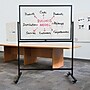 Excello Global Products Glass Mobile Dry-Erase Whiteboard, Aluminum Frame, 48" x 32" (EGP-HD-0552)~#|#~53703FB8-56EF-4995-8F30794C22D8D1DB_sc7