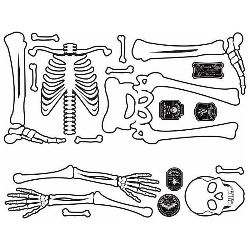 RoomMates Skeleton Contemporary Wall Decal Set, Holiday (RMK4689GM) image 1