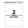 Avery Waterproof Laser Shipping Labels, 5-1/2" x 8-1/2", Matte White, 100 Labels/Box (5526)~#|#~537E7FC2-0590-41B9-9839B977227453E0_sc7