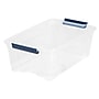 Iris Stack & Pull 12.9 Qt. Latch Lid Storage Bin, Navy/Clear (100306)~#|#~53816697-1652-47C2-978B1F96994D53FC_sc7