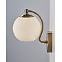 Adesso Incandescent Swirl Wall Lamp, 12"H, Antique Brass/White Swirl Glosted Glass Shade (3251-21)~#|#~5383D991-7E2A-402F-B3F1A5B788F045AD_sc7