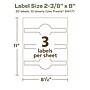 Avery EcoFriendly Laser/Inkjet Decorative Edge Multipurpose Labels, 2-3/8" x 8", White, 30/Pack (94117)~#|#~5384AEE8-AE79-401F-B1C3482CB7540476_sc7
