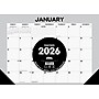 2026 Willow Creek Pinstripe 17" x 12" Monthly Desk Pad Calendar, Gray (57131)~#|#~538CDDDD-204B-466A-BB5FCD3D0913DDD6_sc7