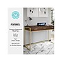 Martha Stewart Ollie 47"W Home Office Desk with 3 Drawers, Walnut/Polished Brass (ZGZP028BRGLD)~#|#~538CE5A3-8E86-4F2C-8E9EAA1A1E503296_sc7