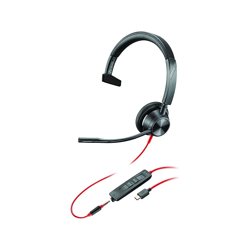 Poly Blackwire 3315 Mono Headset, USB-C/3.5mm, MS Certified/UC Certified (8X218AA) image 1