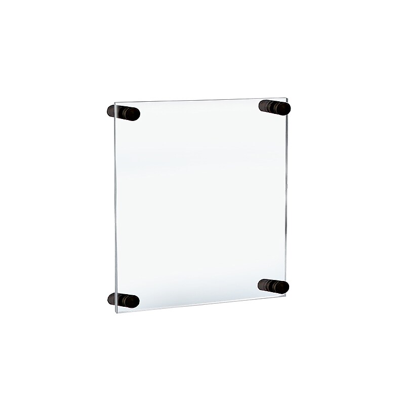 Azar Sign Holder, 9" x 12", Wall Mounted, Black Acrylic (105512-BLK) image 1