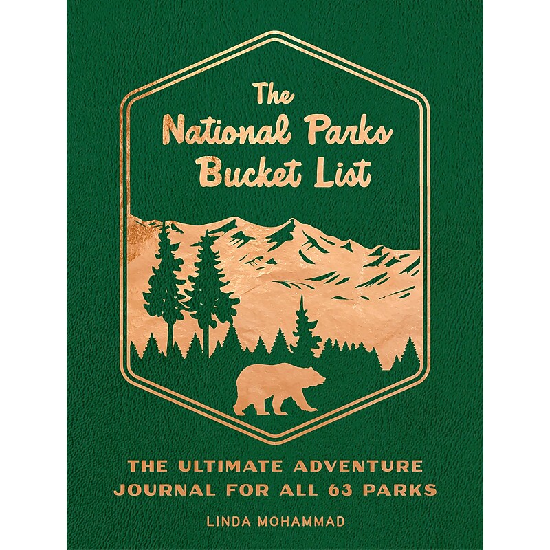 Quarto The National Parks Bucket List Guided Journal, 6.65" x 8.7", College Ruled, Green, 176 Pages (9780760386811) image 1