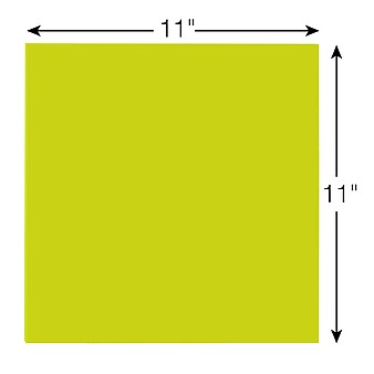 Post-it® Super Sticky Notes, 11" x 11", Neon Green, 30 Sheets/Pad, 1 Pad/Pack (BN11G)