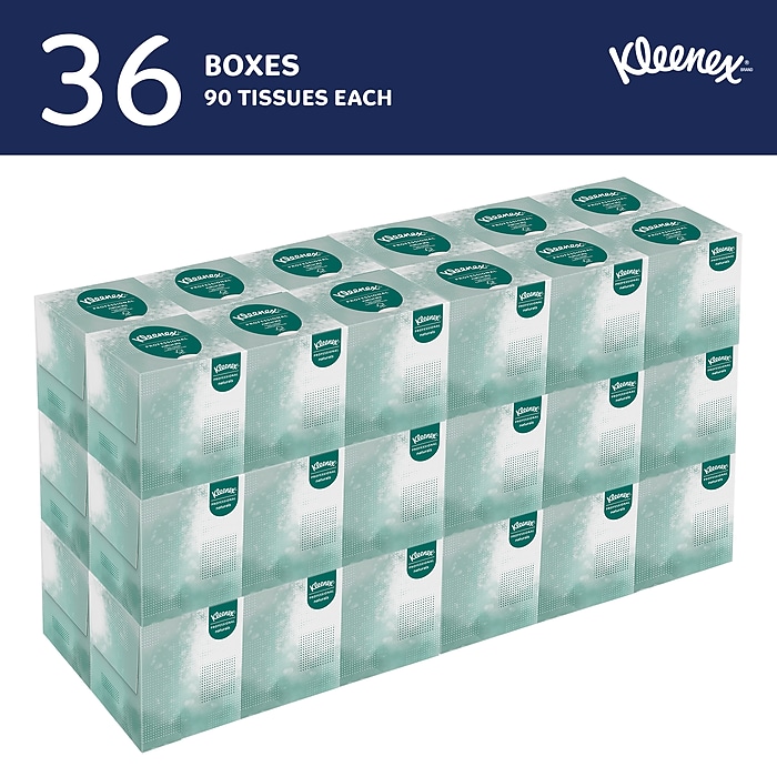 Kleenex Professional Naturals Facial Tissue, 2-ply, White, 90