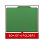 Medical Arts Press Pressboard Classification Folder, 2 Dividers, 2" Expansion, Letter Size, Moss Green, 10/Box~#|#~53A32308-EA3F-467A-AFF52520874251FF_sc7