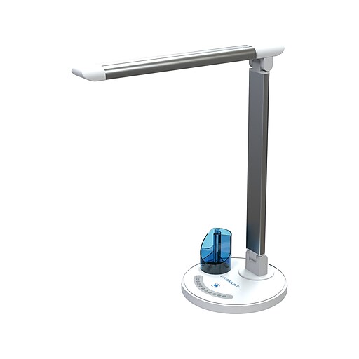 Viribright LED Desk Lamp, 17", White Silver (850071) Staples