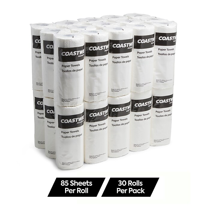 Coastwide Professional™ Paper Towels, 2-ply, 85 Sheets/Roll, 30