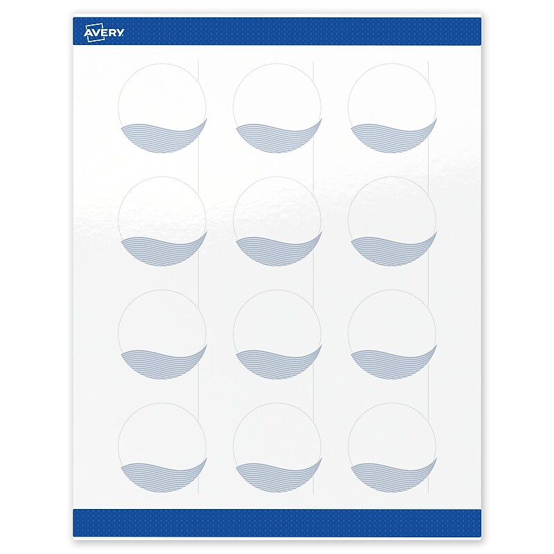 Avery Laser/Inkjet Circle Multipurpose Labels, 2" Dia., White, 120/Pack (S00-EV0) image 1
