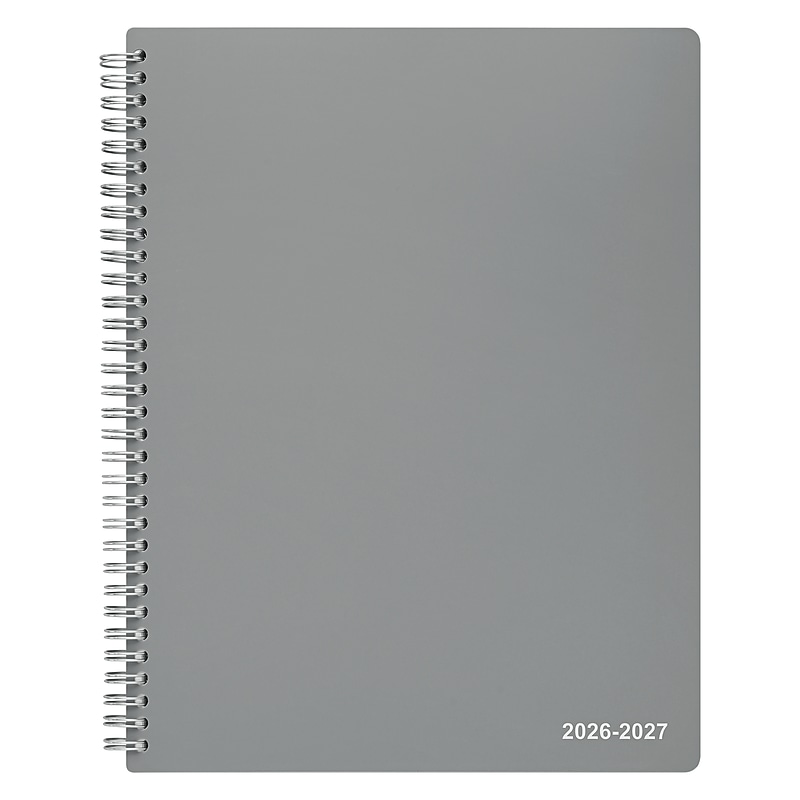 2026–2027 Staples 8.5" x 11" Academic Weekly and Monthly Planner, Gray (ST63502-27) image 1