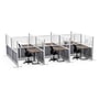 Luxor Modular Room Divider Add-On Wall, 70"H x 70"W, Gray/Frosted PET/Acrylic (MW-7070-XFCG)~#|#~53B23898-9CDB-4A53-8C7B0BEF98722F44_sc7
