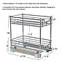Household Essentials Glidez Chrome-Plated Steel Wide Storage Organizer, Chrome (HHC21217-1)~#|#~53B751C4-C993-4310-B90F3DE4CA159B6F_sc7