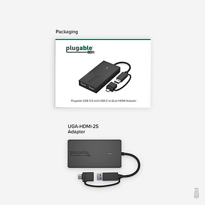 Plugable USB 3.0/USB-C to Dual HDMI Adapter - Thumbnail 5