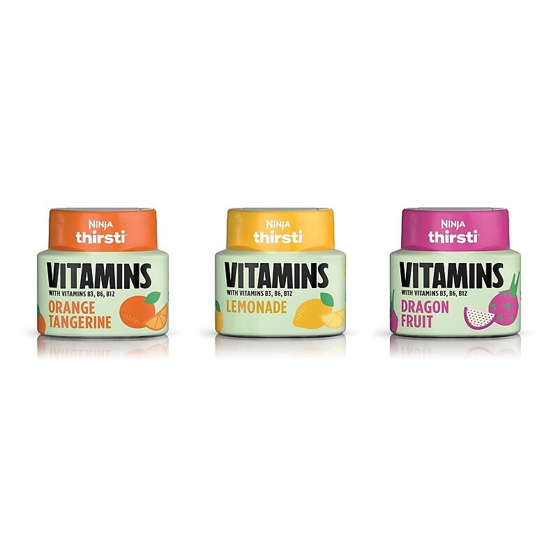 Ninja Thirsti Sugar-Free VITAMINS Variety Pack Drink Mix Drops, 2.07 oz., 3/Pack (WCFV4) image 1