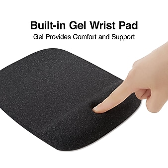 Staples Mouse Pad with Gel Wrist Rest, Black (79054)