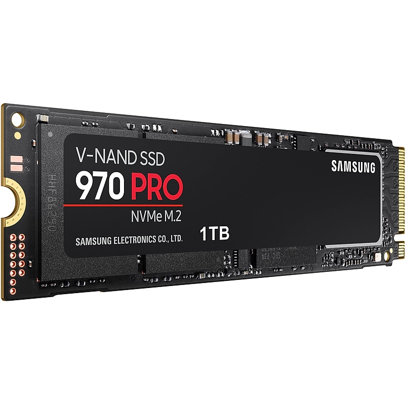 Samsung 970 PRO 1TB M.2 PCIe Gen 3.0 x4 NVMe Solid State Drive, V-NAND (MZ-V7P1T0BW) image 1