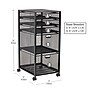 Mind Reader 5-Drawer Mobile Cart with Drawers Laundry Organizer Utility Cart with Wheels, Metal, Black (5TWHEEL-BLK)~#|#~53C44E14-83D9-45E5-A96D19F6BBA4108D_sc7