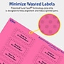 Avery Rectangle Laser/Inkjet Multipurpose Labels, 1" x 2-5/8", Bright Pink (160/Pack)~#|#~53C4AFCA-4397-47D8-9374E6F498F992E9_sc7