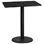 Flash Furniture Laminate Table Top with 24'' Round Bar-Height Table Base, 30'' x 42'', Black (XUBK3042TR24B)~#|#~53CB1F9B-F8E5-4BB1-A76C7C3D34363684_sc7