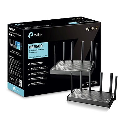 TP-LINK Archer BE Dual Band MU-MIMO WiFi 7 Gaming Router, Black (BE6500) Sansujyuku sansujyuku.com