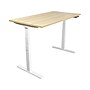 Mount-It! Ultimate 55"W Electric Rectangular Adjustable Standing Desk, Maple/White (MI-18077)~#|#~53D13E03-D350-47C7-BEFCF4F5B2C52F23_sc7