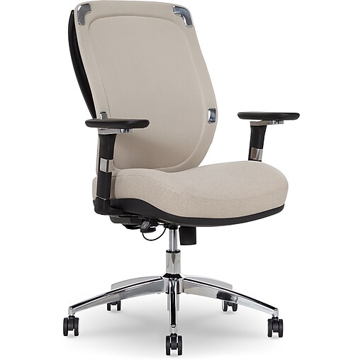 Sharper Image Flex Back Ergonomic Mesh Swivel Task Chair, Taupe