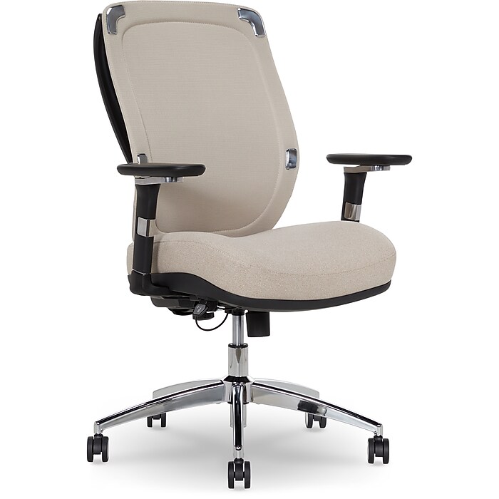Sharper Image Flex Back Ergonomic Mesh Swivel Task Chair, Taupe