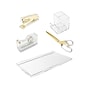 Russell+Hazel Bloc 5-Piece Desk Organizer Set, Clear/Gold (57944)~#|#~53D2C162-B979-4714-8AB745B101B6E630_sc7