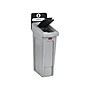 Rubbermaid Slim Jim Single-Stream Recycling Station, 23 Gallon, Gray/Black (2185053)~#|#~53D36FA5-85D7-4AAB-B08EC2BF33FE0534_sc7