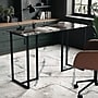 Martha Stewart Eli 47"W Glass/Steel Home Office Desk, Clear/Oil-Rubbed Bronze (XUDK1BK)~#|#~53D7820A-65FA-433E-A76CBA5E4F1BD29F_sc7