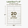 Avery Hemp Rectangle Laser/Inkjet Multipurpose Labels, 1" x 4", Off-White (400/Pack)~#|#~53DE3153-CF8F-480B-A99DC5404FB6C1A7_sc7