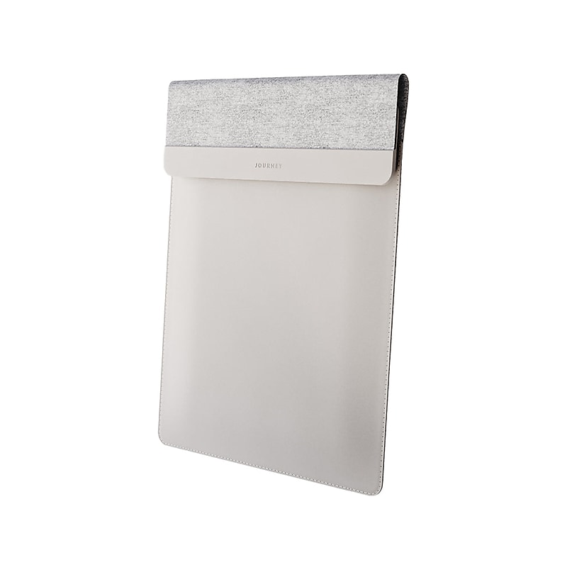JOURNEY NEXA 16" Faux Leather Laptop Sleeve, Dove Gray (JWCS16LG) image 1