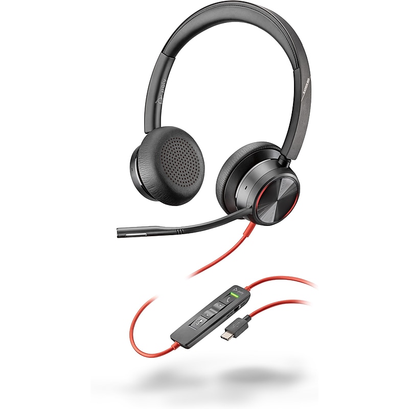 Poly Blackwire 8200 USB-C Noise Canceling Stereo Phone & Computer On-Ear Headset, MT Certified (7E2K6AA#ABA) image 1