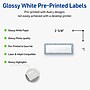 Avery Laser/Inkjet Rectangle Multipurpose Labels, 1" x 2-5/8", White, 160/Pack (S00-F8H)~#|#~53E025FB-774C-4648-80EC9E6437E219C4_sc7