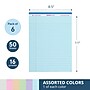Roaring Spring Paper Products Enviroshades Notepad, 8.5" x 11.75", Wide Ruled, Assorted Colors, 50 Sheets/Pad, 6 Pads/Pack~#|#~53E1D475-CF96-4A93-9B0641F0C31A1F73_sc7